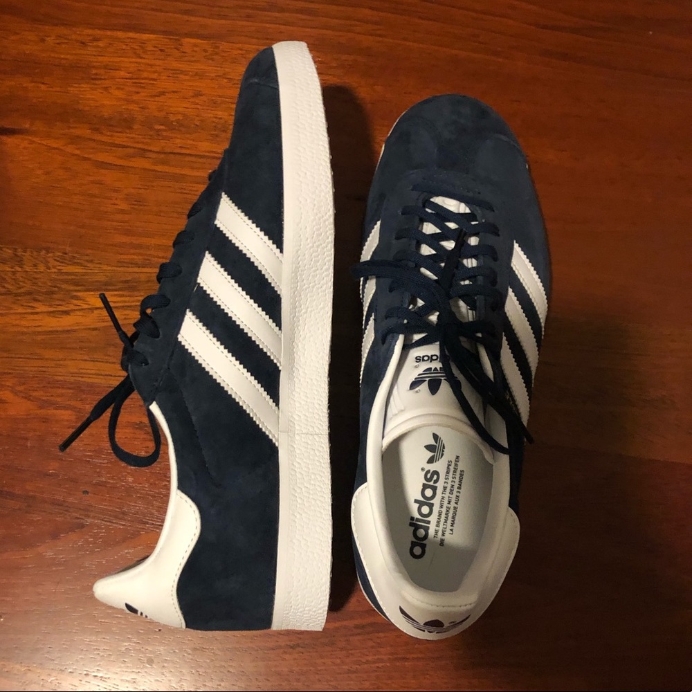 New navy Adidas shoes
